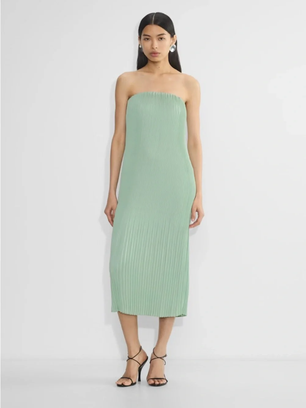 aritzia green satin dress Satin Dresses